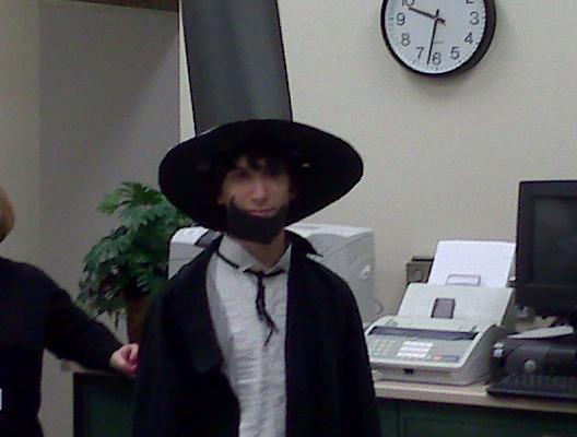 Lucas in the role of Abraham Lincoln